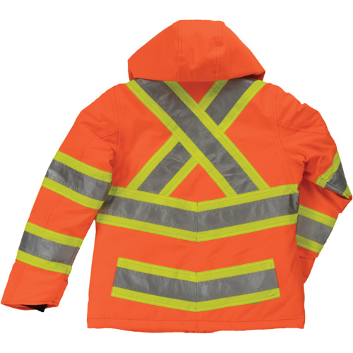 Manteau de s&eacute;curit&eacute; isolant et extensible pour femmes, Polyester, Orange haute visibilit&eacute;, Moyen Helyx Safety & Industrial Supplies
