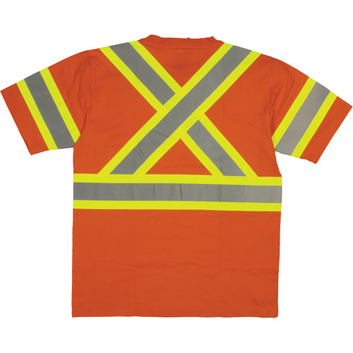 Chemise de s&eacute;curit&eacute; &agrave; manches courtes, Coton, T-petit, Orange haute visibilit&eacute; Helyx Safety & Industrial Supplies