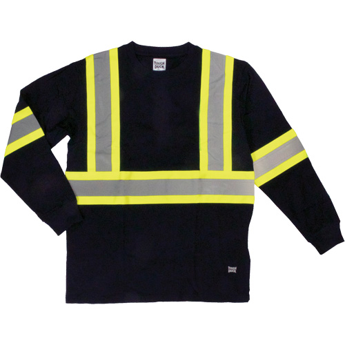 Long Sleeve Safety T-Shirt, Cotton, X-Small, Black Helyx Safety & Industrial Supplies