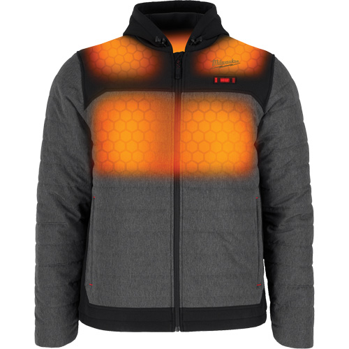 M12 Heated Quietshell Jacket with Battery, Men's, Small, Grey Helyx Safety & Industrial Supplies