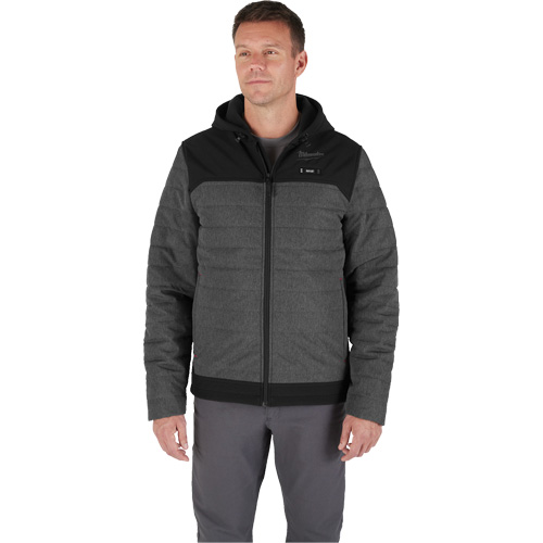 M12 Heated Quietshell Jacket with Battery, Men's, Small, Grey Helyx Safety & Industrial Supplies