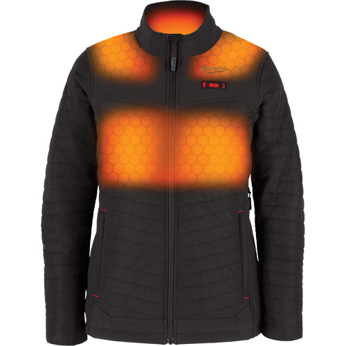 M12 Heated Axis Jacket with Battery, Women's, Large, Black Helyx Safety & Industrial Supplies