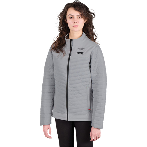 M12 Heated Axis Jacket with Battery, Women's, Small, Grey Helyx Safety & Industrial Supplies