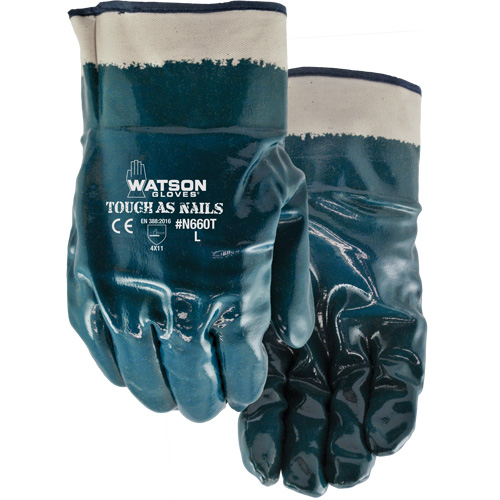 Tough-As-Nails Chemical-Resistant Gloves, Size X-Large, Cotton/Nitrile Helyx Safety & Industrial Supplies