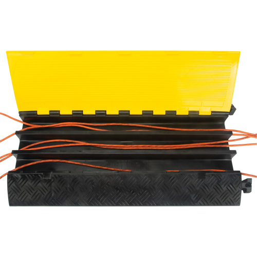 Polyurethane Cable Protector, 3 Channels, 35.43" L x 19.69" W x 3" H Helyx Safety & Industrial Supplies