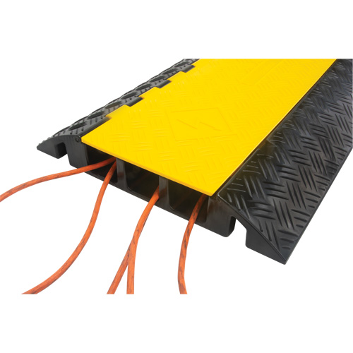 Polyurethane Cable Protector, 3 Channels, 35.43" L x 19.69" W x 3" H Helyx Safety & Industrial Supplies