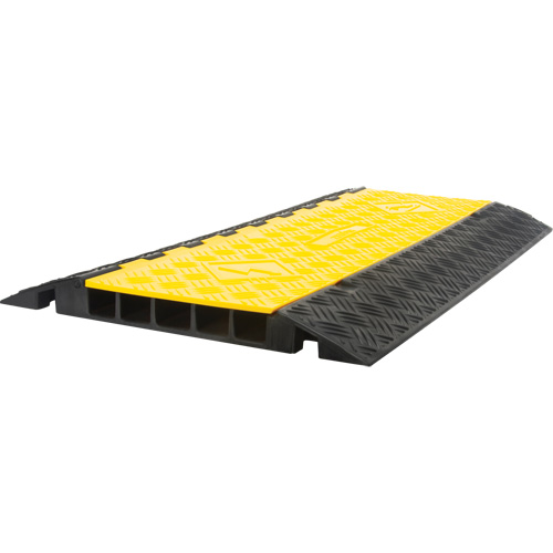 Protecteur de c&acirc;bles en polyur&eacute;thane, 5 canaux, 35,43" lo x 19,69" la x 2" h Helyx Safety & Industrial Supplies