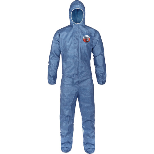 Combinaisons &agrave; capuchon, Grand, Bleu, MicroMax VP Helyx Safety & Industrial Supplies