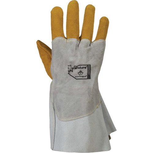 Gants de soudage 335DBP Endura, Cuir de vache refendu/Cuir d'&eacute;lan refendu, Taille Petit Helyx Safety & Industrial Supplies