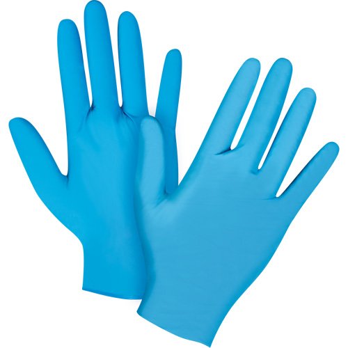 Emballages de gants jetables pour machine distributrice, Grand, Nitrile, 4,5 mils, Sans poudre, Bleu, Classe 2 Helyx Safety & Industrial Supplies