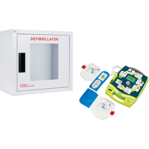AED Plus&reg; Defibrillator & Wall Cabinet Kit, Semi-Automatic, English, Class 4 Helyx Safety & Industrial Supplies
