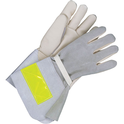 Lined Utility Gloves with 5" Cuff, Grain Cowhide, Size 10 Helyx Safety & Industrial Supplies