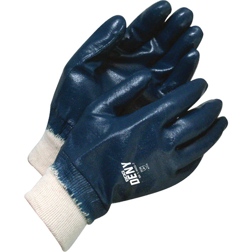 Deny&reg; Gloves with Knit Wrist, 7, Nitrile Coating, Cotton Shell Helyx Safety & Industrial Supplies