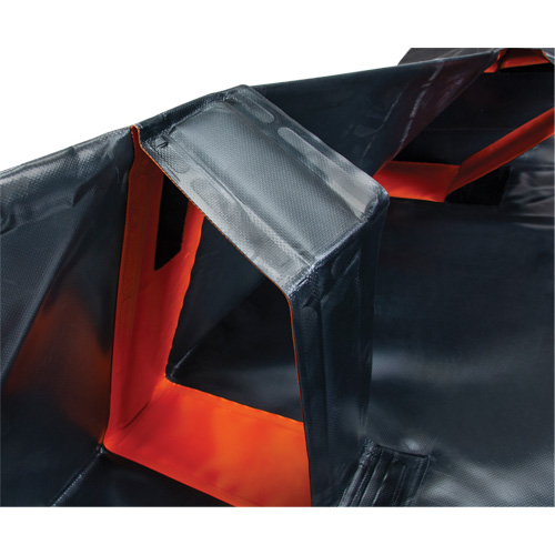 Berme d&eacute;ployable &agrave; mur IBX, Capacit&eacute; 4488 gal. US, 12' la x 50' lo x 12" h, Support &agrave; encliqueter Helyx Safety & Industrial Supplies