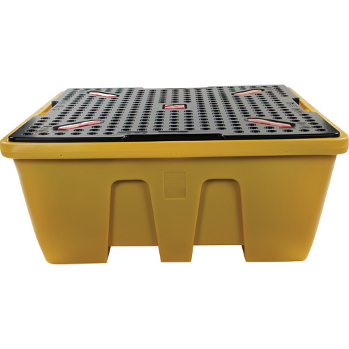 Palette de d&eacute;versements IBC, Capacit&eacute; de d&eacute;versement 333 gal. US, 66" x 66" x 27,5" Helyx Safety & Industrial Supplies
