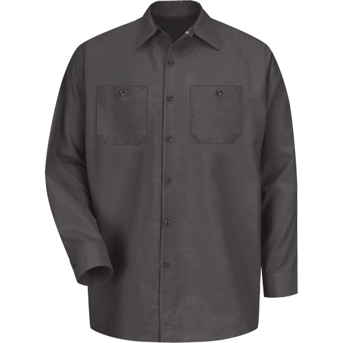 Long Sleeve Industrical Work Shirt, Men's, Medium, Charcoal Helyx Safety & Industrial Supplies