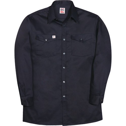 Chemise industrielle de travail &agrave; manches longues, Hommes, 2T-Grand, Bleu marine Helyx Safety & Industrial Supplies