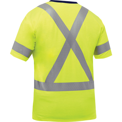 Bisley&reg; X-Back Short Sleeve Shirt, Poly-Cotton, Small, High Visibility Lime-Yellow Helyx Safety & Industrial Supplies
