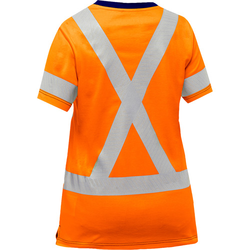 Bisley&reg; Women's X-Back Short Sleeve Shirt, Poly-Cotton, Small, High Visibility Orange Helyx Safety & Industrial Supplies