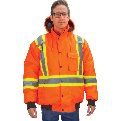 Parka d'hiver imperm&eacute;able 7-en-1, Orange haute visibilit&eacute;, Grand Helyx Safety & Industrial Supplies