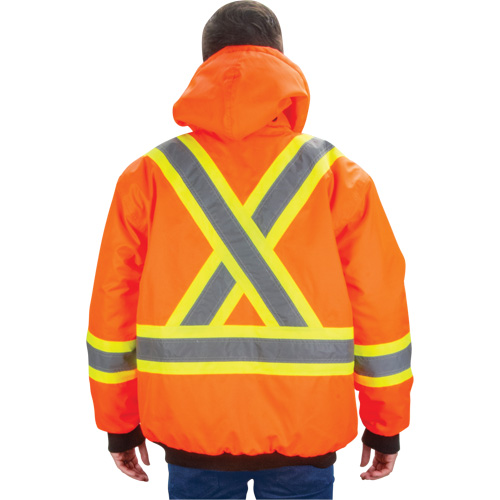 Parka d'hiver imperm&eacute;able 7-en-1, Orange haute visibilit&eacute;, Grand Helyx Safety & Industrial Supplies