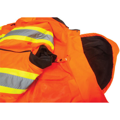 Parka d'hiver imperm&eacute;able 7-en-1, Orange haute visibilit&eacute;, Grand Helyx Safety & Industrial Supplies