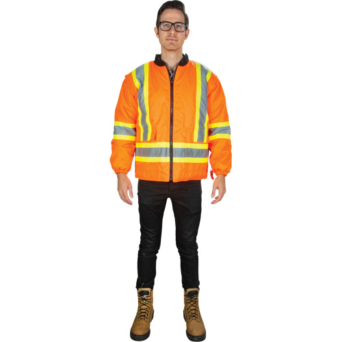 Parka d'hiver imperm&eacute;able 7-en-1, Orange haute visibilit&eacute;, Grand Helyx Safety & Industrial Supplies