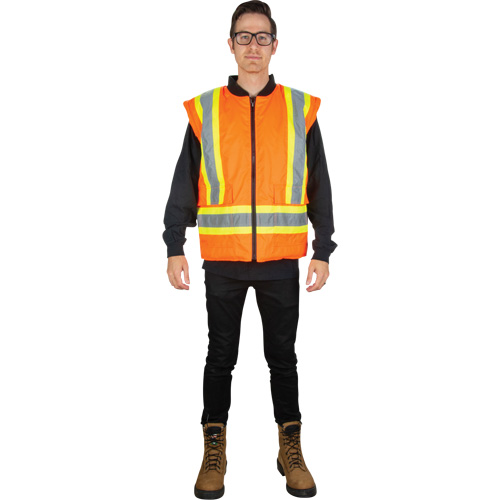 Parka d'hiver imperm&eacute;able 7-en-1, Orange haute visibilit&eacute;, Grand Helyx Safety & Industrial Supplies