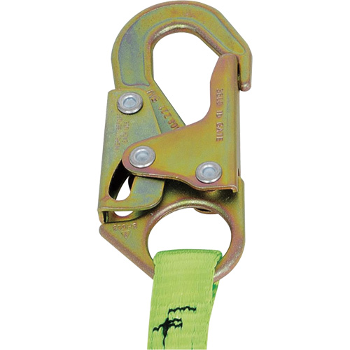SA-5405-4 Shock Absorbing Lanyard, 4', Snap Hook Center, Snap Hook Leg Ends, Polyester Helyx Safety & Industrial Supplies