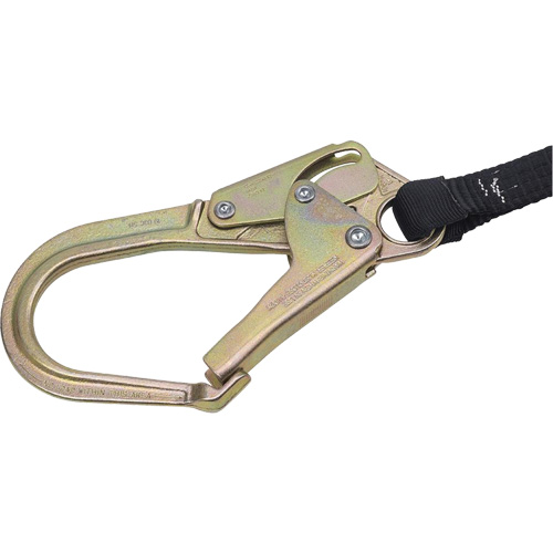 SA-6402-4 Shock Absorbing Lanyard, 4', Form Hook Center, Snap Hook Leg Ends, Polyester Helyx Safety & Industrial Supplies