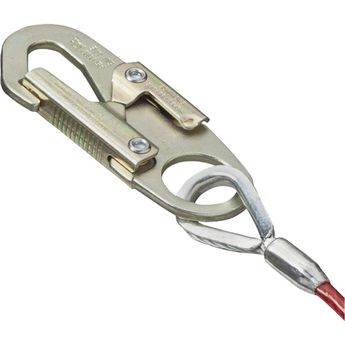 SA-5500-4 Shock Absorbing Lanyard, 4', Snap Hook Center, Snap Hook Leg Ends, Galvanized Steel Helyx Safety & Industrial Supplies