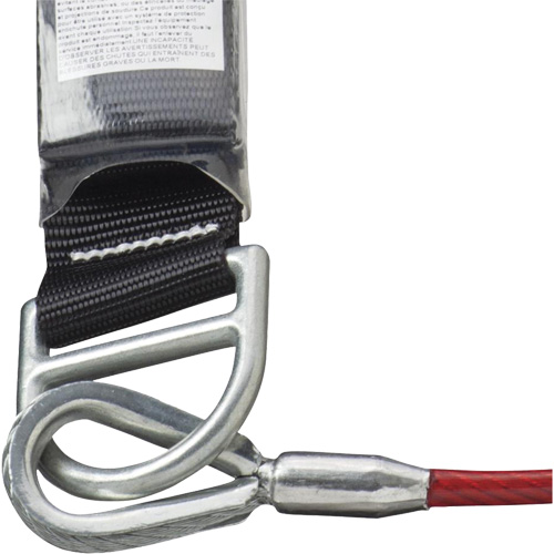 SA-5500-4 Shock Absorbing Lanyard, 4', Snap Hook Center, Snap Hook Leg Ends, Galvanized Steel Helyx Safety & Industrial Supplies