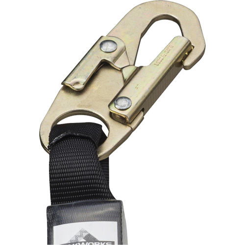 SA-5500-6 Shock Absorbing Lanyard, 6', Snap Hook Center, Snap Hook Leg Ends, Galvanized Steel Helyx Safety & Industrial Supplies