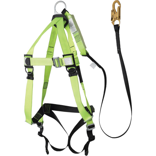 FBH-10000A5440-4 4' Class A Harness & Lanyard with 220 lbs. Capacity, Harness/Lanyard Combo Helyx Safety & Industrial Supplies