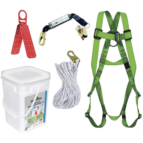 RK4-25 Compliance Roofer's Kit with Reusable Bracket, Roofer's Kit Helyx Safety & Industrial Supplies