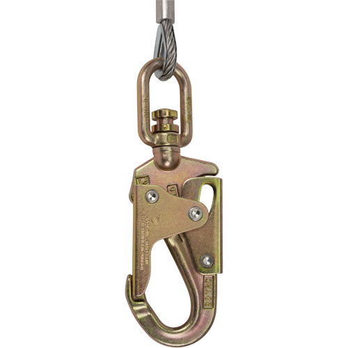 SRL-73302-20LE Self-Retracting Lifeline, 20', Galvanized Steel, Swivel Helyx Safety & Industrial Supplies