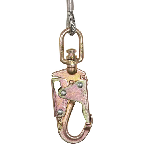 SRL-73302-60LE Self-Retracting Lifeline, 60', Galvanized Steel, Swivel Helyx Safety & Industrial Supplies