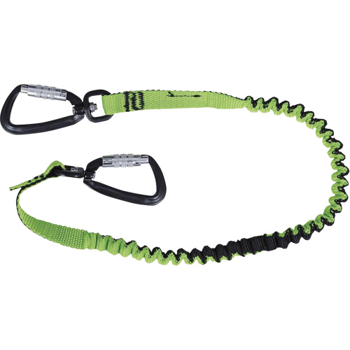 TT-9903 Slim Line Tool Lanyard, Bungee, Dual Carabiner Helyx Safety & Industrial Supplies