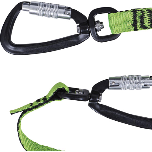 TT-9903 Slim Line Tool Lanyard, Bungee, Dual Carabiner Helyx Safety & Industrial Supplies
