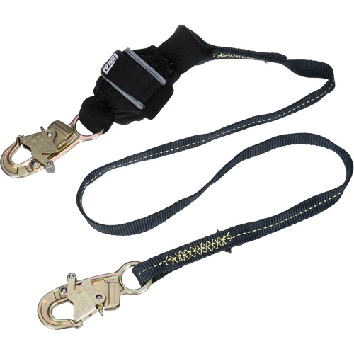Arc Flash Web Shock-Absorbing Lanyard, 6', Snap Hook Center, Snap Hook Leg Ends, Kevlar&reg; Helyx Safety & Industrial Supplies