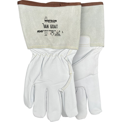 549 Van Goat Arc Rated Cut-Resistant Gloves, Size Medium, Cutshield/Para-Aramid/Polyester/Stainless Steel/Goatskin Shell, ASTM ANSI Level A6/EN 388 Level F Helyx Safety & Industrial Supplies