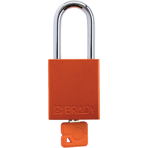 Cadenas de verrouillage de s&eacute;curit&eacute; Velocity Plus, Orange, Cl&eacute;s identiques, Aluminium, Largeur de 1-1/2" Helyx Safety & Industrial Supplies