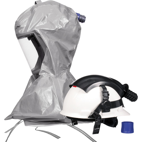 Cagoule Versaflo s&eacute;rie S S-867 avec voile interne &agrave; coutures scell&eacute;es et casque, Standard, Casque rigide, Bavette Simple Helyx Safety & Industrial Supplies