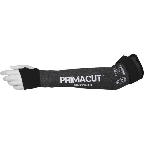 Manchette r&eacute;sistante &agrave; la coupe PrimaCut 68-774, PEHP, 18", ASTM ANSI niveau A7/EN 388 niveau F, Gris Helyx Safety & Industrial Supplies