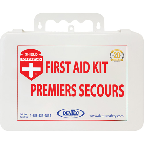 Trousse de premiers soins Shield, R&eacute;pond ou surpasse la norme CSA Z1220-24 type 2 environnements &agrave; faible risque, Petit (2-25 travailleurs) Helyx Safety & Industrial Supplies