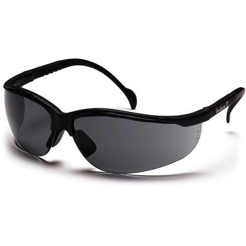Lunettes de s&eacute;curit&eacute; &agrave; demi-monture Venture II, Lentille Gris, Antibu&eacute;e/Anti-&eacute;gratignures/Antistatique, ANSI Z87+/R&eacute;pond ou surpasse la norme CSA Z94.3 Helyx Safety & Industrial Supplies