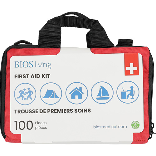 100-Piece Home & Travel First Aid Kit, Nylon Bag Helyx Safety & Industrial Supplies
