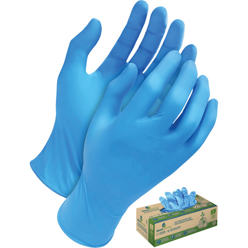 Tri-Polymer Disposable Gloves, Small, Polyethylene, 5-mil, Powder-Free, Blue Helyx Safety & Industrial Supplies