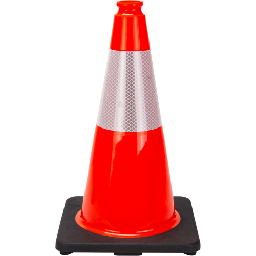 Premium Traffic Cone, 18", Orange, 6" Reflective Collar(s) Helyx Safety & Industrial Supplies