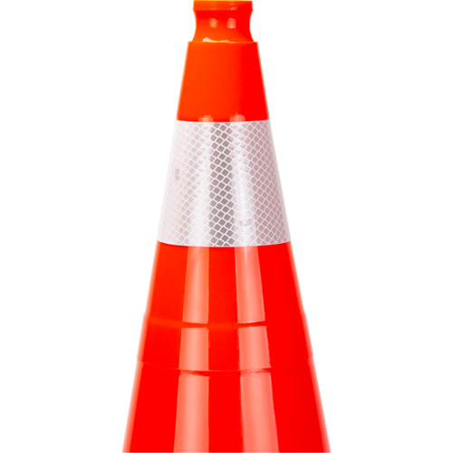 C&ocirc;ne de signalisation de premi&egrave;re qualit&eacute;, 28", Orange, Bande(s) r&eacute;fl&eacute;chissante(s) 4" Helyx Safety & Industrial Supplies